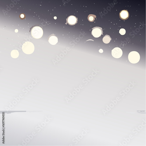 Abstract cinematic background with soft glowing bokeh lights creating a dreamy moody atmosphere