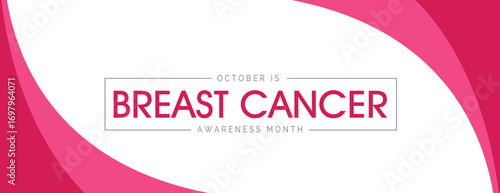 Breast Cancer Awareness month. Bright Brest Cancer medical banner, poster post. Vector illustration Background 