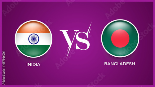 “ india vs bangladesh broadcast template for icc women cricket world cup sports. vector illustration"