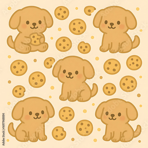 seamless pattern with dogs