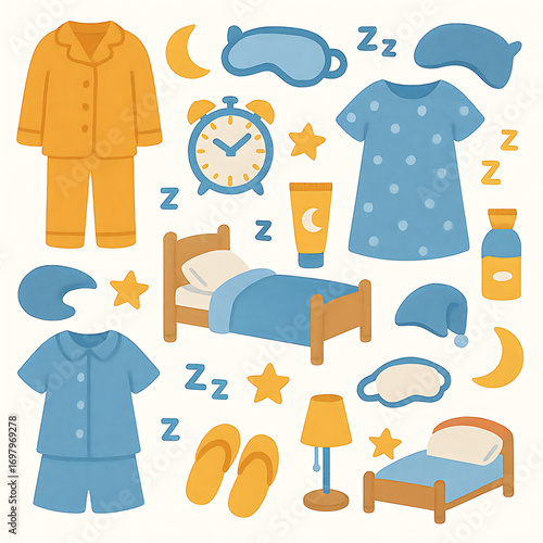 set of clothes and pajamas to sleep