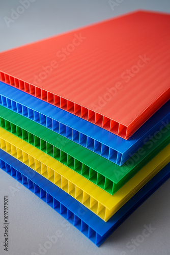 Coroplast Board Stack,Fluted Plastic Panels, Colorful Plastic Sheets,Polypropylene Corflute Boards, Corrugated Plastic Sheets