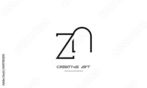 NZ, ZN, N, Z abstract letters logo monogram