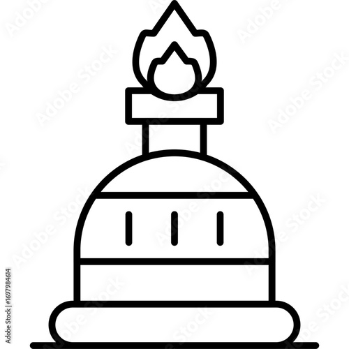 Camping Gas Icon Vector Element
