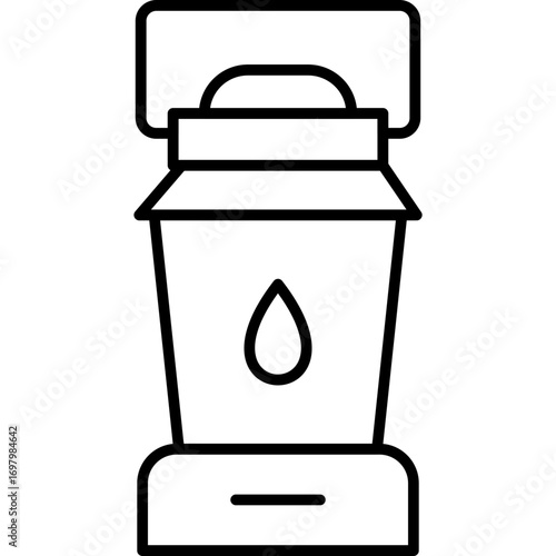 Fire Lamp Icon Vector Element