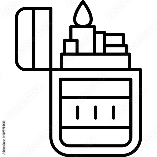 Fire Lighter Icon Vector Element