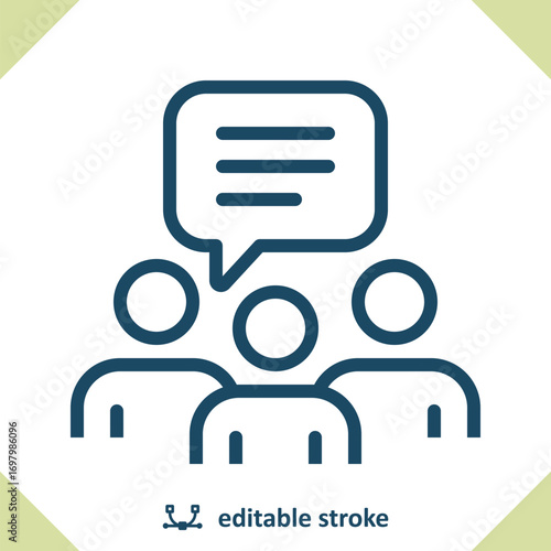 Group Of People Talking Icon