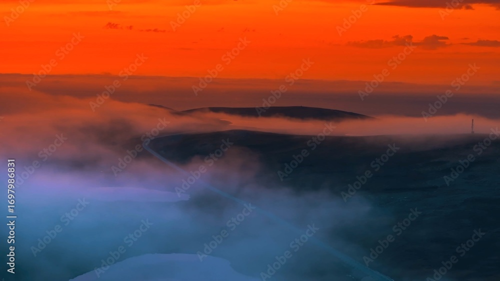 Obraz premium fog over the mountains