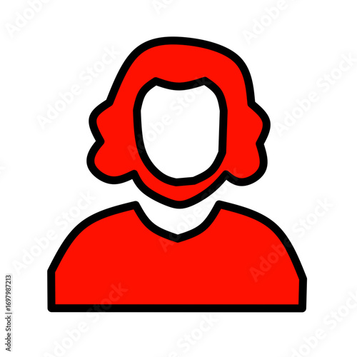 Person Silhouette Red Icon - Court Defendant Witness Symbol