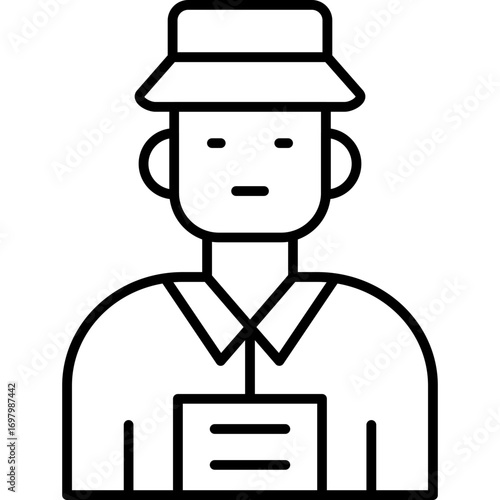 Tour Guide Icon Vector Element