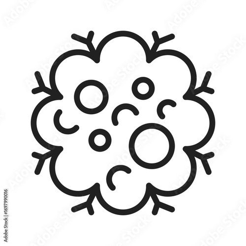 Cancer Cells icon vector image. Suitable for mobile apps, web apps and print media.
