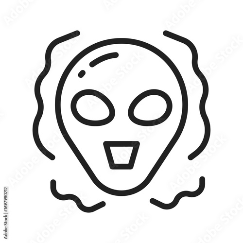 Alien Signal icon vector image. Suitable for mobile apps, web apps and print media.