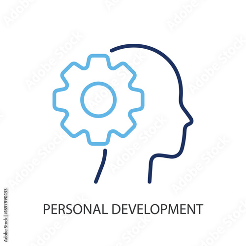 Personal development thin line vector icons.