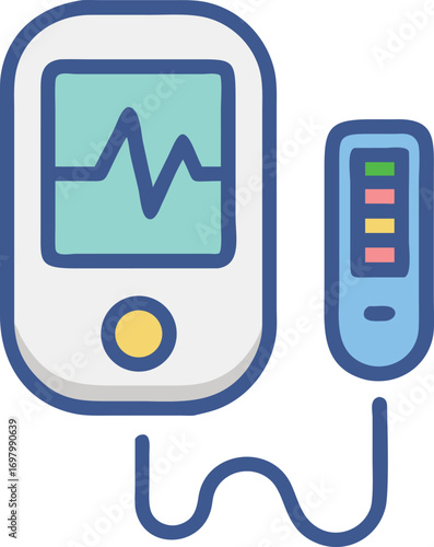 A blood pressure monitor is featured against a plain white backdrop.