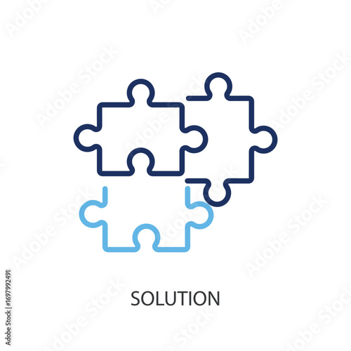 Solution thin line vector icon.