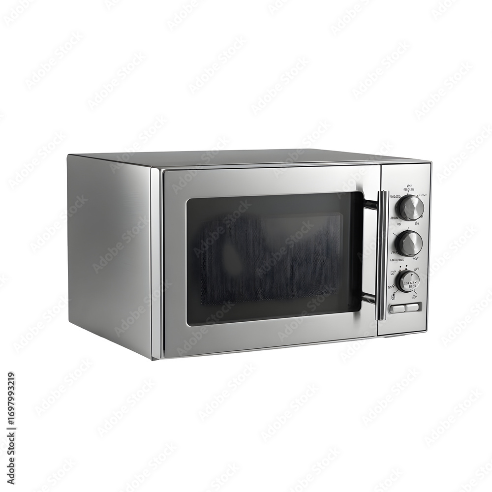 Fototapeta premium Stainless steel microwave oven