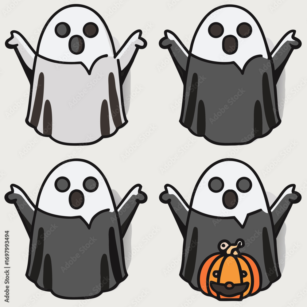 Fototapeta premium halloween ghost icon element