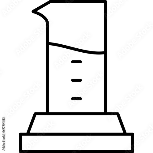 Graduated Cylinder Icon Vector Element