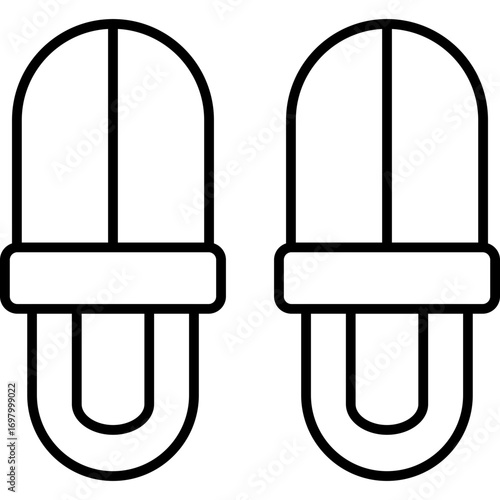Slippers Icon Vector Element