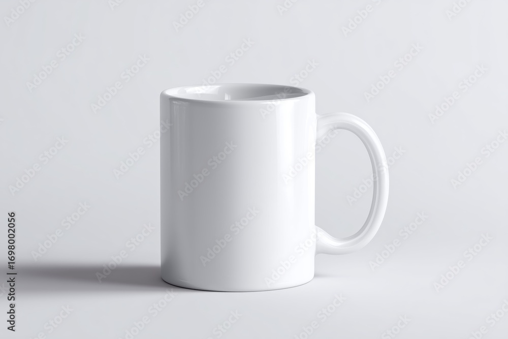 Fototapeta premium White ceramic mug isolated on a white background