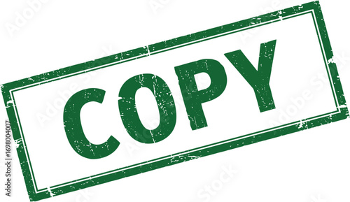 green stamp with copy text on transparent background