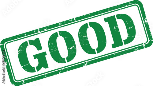 green stamp with text good on transparent background