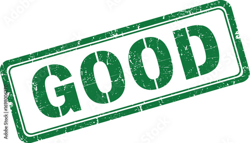 green stamp with text good on transparent background