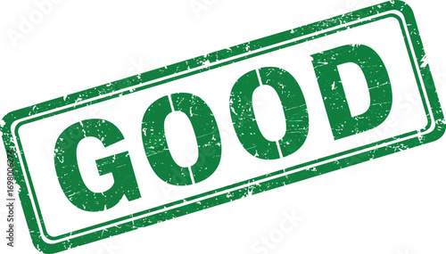 green stamp with text good on transparent background