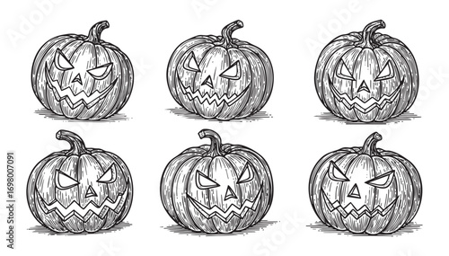 set of Lantern Halloween Pumpkin