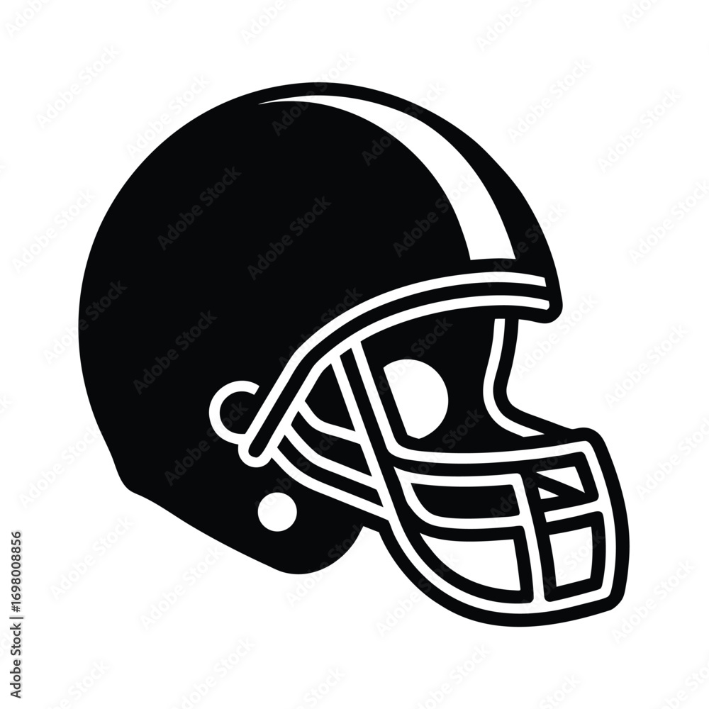 Naklejka premium American Football Helmet Icon Design