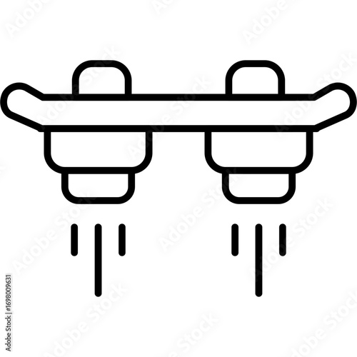 Hoverboard Icon Vector Element