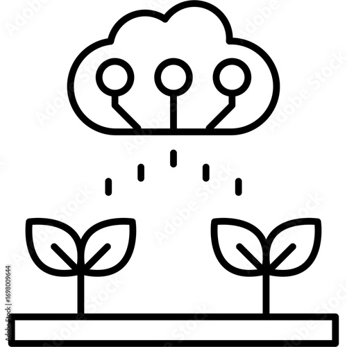 Smart Farm Icon Vector Element