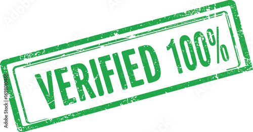 verified stamp green ink design on transparent background