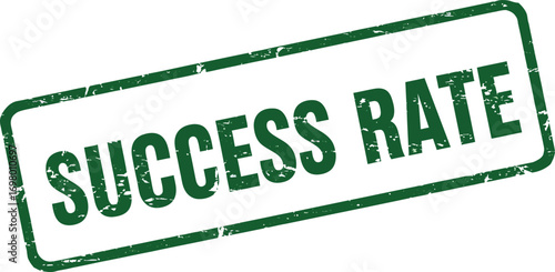 green stamp showing success rate text on transparent background