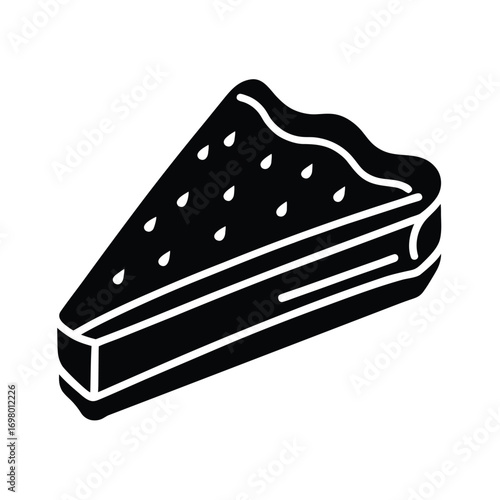 Baklava Slice Icon Illustration
