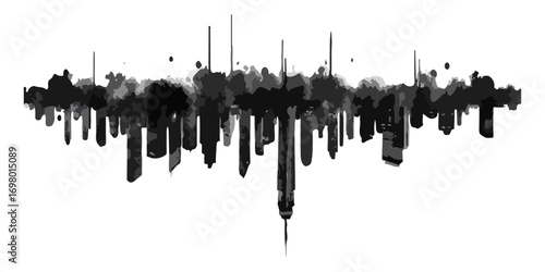Grunge urban black texture on white background vector illustration. Grunge dirty urban dust texture design with scratches.