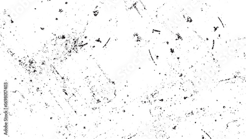 Distressed Overlay Grunge Texture. Black Background with Sketch Lines and Abrasion Effect