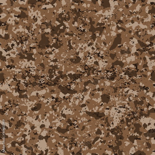 Seamless pattern army brown camouflage grunge