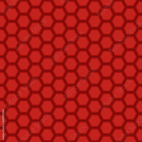 Seamless red hexagon pattern
