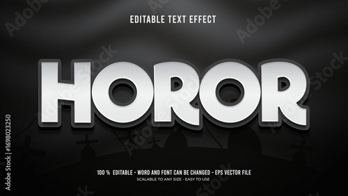 horor editable text effect