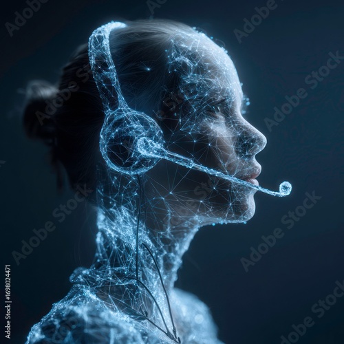 conceptual image of AI transforming customer service
