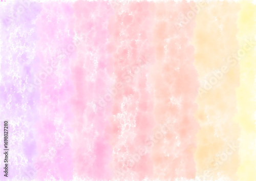水彩風抽象、背景、紫から黄色系、暖色系