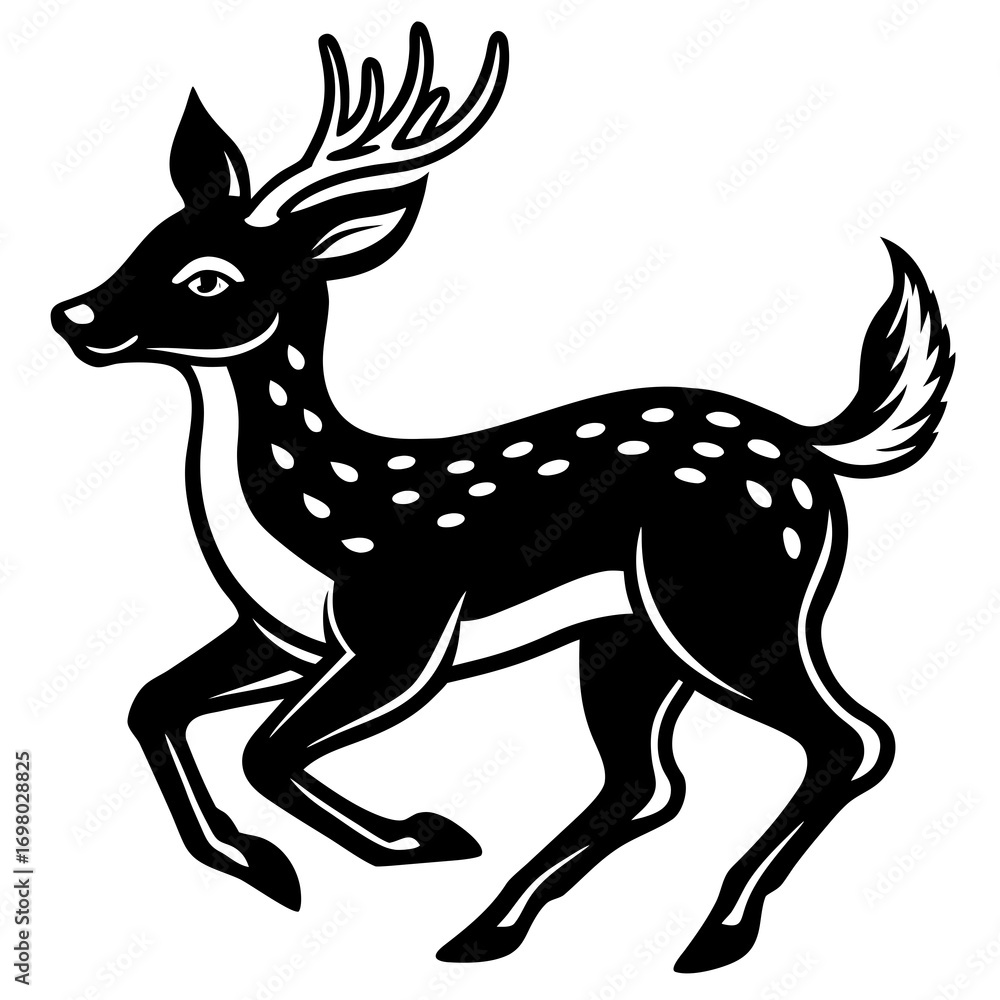 Fototapeta premium deer silhouette vector