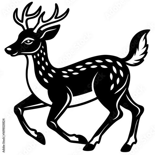 deer silhouette vector illustration