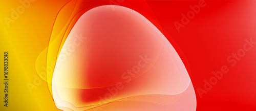 Abstract vibrant design. Swirling shapes blend yellow, orange, red hues. Smooth gradients create dynamic visual impact. Minimalist composition.