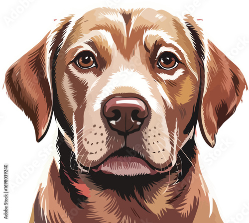Loyal Companion: A captivating portrait of a dog, showcasing its friendly demeanor and striking features.