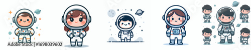 cool cute astronaut vector