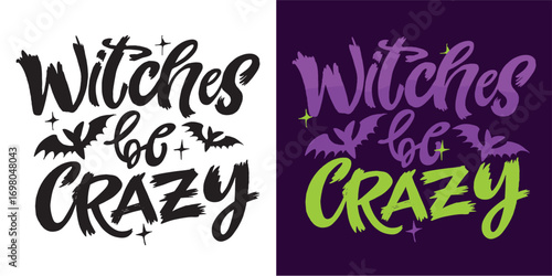 Happy Halloween set - Trick or treat – funny cute  hand drawn doodle lettering label, t-shirt design, mug print, sticker print. 100% hand drawn vector