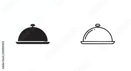 food cloche cover tray icons