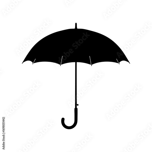 vector silhouette of a raincoat with a white background